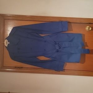 Kenneth Cole New York Double Breasted Trench Coat; Color: Royal Blue; Size Large